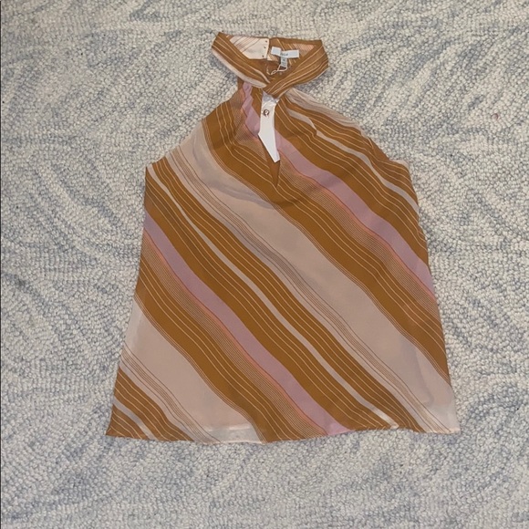 Joie Womens Cedra B Halter Top Silk Striped - Picture 3 of 6